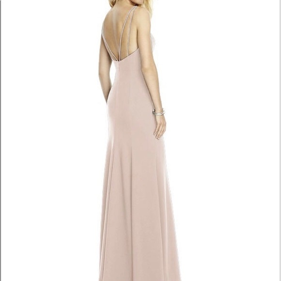 AFTER SIX | Bateau Neck Trumpet Gown - Picture 2 of 8